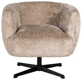 Richmond Interiors Estelle Draai Fauteuil Met Ronde Rug Naturel