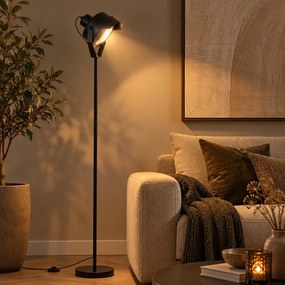 Moderne Leeslamp Stage staande vloerlamp zwart