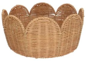 Mandje geschulpt, rattan, 25 cm