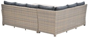 Garden Impressions Alaska lounge dining set 6-delig links - light teak vironwood