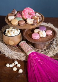 Cakeschaal Root teakhout | Bazar Bizar