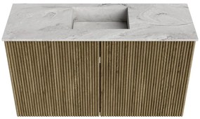 Mondiaz Joya DLux 70cm toiletmeubel dusk met wastafel faye midden zonder kraangat glace