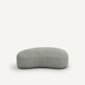 Voetenbank van stonewashed fluweel, Rosebury, ontwerp E. Gallina