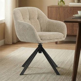 Draaibare Eetkamerstoel Beige