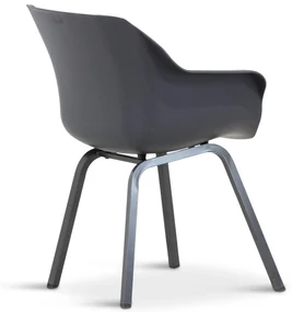 Tuinset 4 personen 180 cm Kunststof Grijs Hartman Sophie