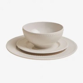 Servies Van 12 Stuks In New Bone China Borela Wit - Sklum