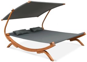 Tweezits tuinligsbed Fiji Garden Point grijs