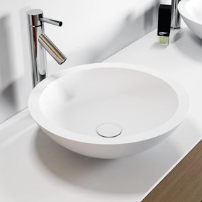 Riho Avella waskom solid surface rond wit mat