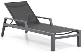 Lifestyle Garden Furniture Licata Ligbed Verstelbaar Aluminium/textileen Grijs