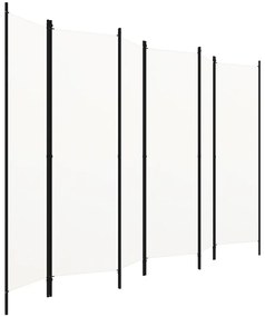 vidaXL Kamerscherm met 6 panelen 300x180 cm wit