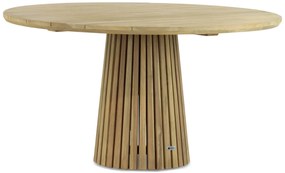 Dining Tuintafel rond 140 cm Ø Old teak greywash Fungo