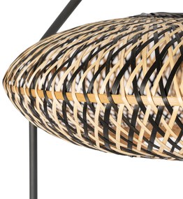 Oosterse vloerlamp zwart bamboe - Ostrava