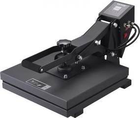 VEVOR Transferpers 38x38 cm Textielpers Hittepers Overhemdenpers 1200 W, voor T-shirts, kussens, tassen, telefoonhoesjes, Verwarmde sponsmat, Tijd- en temperatuurregeling, PTFE-isolatiecoating, Zwart