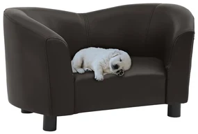 vidaXL Hondenbank 67x41x39 cm kunstleer bruin