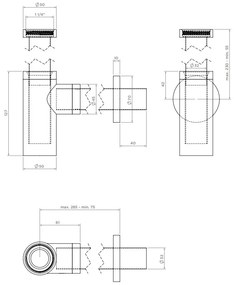 Clou InBe designsifon type 1 zwart mat