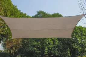Practo Garden schaduwdoek - polyester - vierkant - 360 op 360 cm - taupe