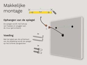 Badkamerspiegel met LED verlichting M16 premium