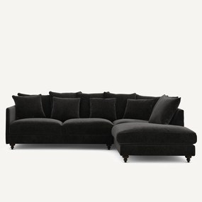 Hoekslaapbank in chenille fluweel, Lazare