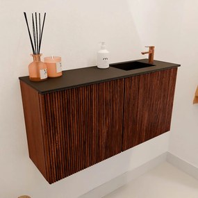 Mondiaz Joya 80cm toiletmeubel ruby met wastafel faye rechts 1 kraangat urban