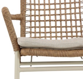 Tuinset 4 personen 120 cm Aluminium/rope Taupe Lifestyle Garden Furniture Catalone/Vienna