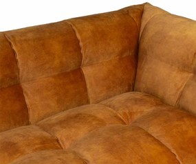 3 zitsbank - Sfär - velours Adore cognac 28