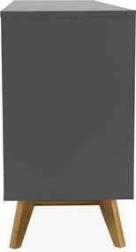 Tenzo Bess Mat Grijs Dressoir Eiken - 200x43x82cm.
