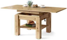 CLEO ARTISAN EIK, UITSCHUIFBARE SALONTAFEL