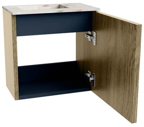Mondiaz Joya DLux 40cm toiletmeubel dusk met wastafel faye links zonder kraangat frappe