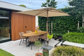 4-Seasons Outdoor Azzurro stokparasol 200x300 cm - Woodlook/Sand