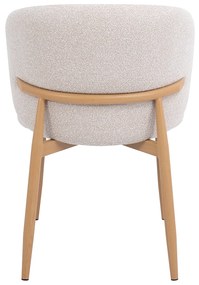 Eiken Eetkamerstoel Met Ronde Rug Creme