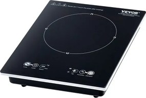 VEVOR Draagbare inductiekookplaat Inductiekookplaat (280 x 350 x 68 mm) 2200 W met 11 temperatuurinstellingen Kookplaat compatibel met magnetisch kookgerei (tot 24 cm diameter)