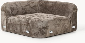 Ronde hoekmodule Wolke van teddy-bouclé