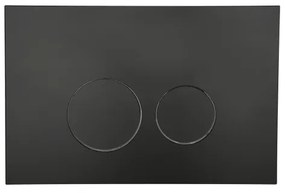 QeramiQ Push Bedieningsplaat - voor Geberit UP320 inbouwreservoir - dualflush - ronde knoppen - kunststof zwart mat OUTLETSTORE