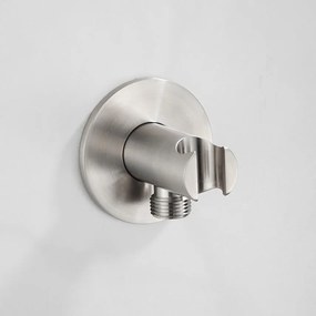 Saniclear Plus Curved inbouw badkraan met 20cm uitloop en staafhanddouche RVS
