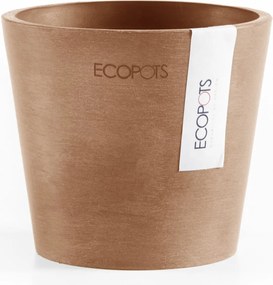 Ecopots Amsterdam 10,5 - Terra - Diameter 10,5 x H9,2 cm - Ronde terrakleurige bloempot
