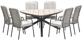 Garden Impressions Aleria tuinset 7-delig - Tulli triangle tuintafel 170 cm