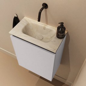 Mondiaz Ture DLux toiletmeubel 40cm cale met wastafel ostra midden zonder kraangat