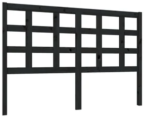 vidaXL Hoofdbord 140,5x4x100 cm massief grenenhout zwart