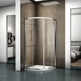 Riho Hamar R309 kwartronde douchecabine 90x90cm zwart mat