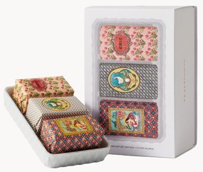 Set van 4 zeepbakjes Classico met mini zeepjes