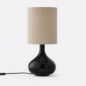 Tafellamp in glas en linnen, Juna