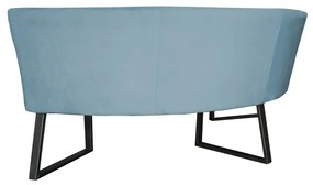 Eetkamerbank - Hengelo - geschikt voor ronde tafel 150 cm - stof Element lichtblauw 16