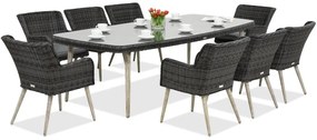 Exclusieve dining tuinset met grote tafel Córdoba voor 8 personen Garden Point antraciet