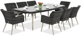 Exclusieve dining tuinset met grote tafel Córdoba voor 8 personen Garden Point antraciet