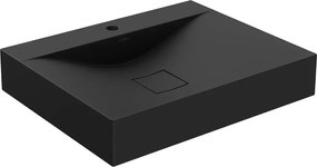 Mexen Poli opzetwastafel van composiet 1/O 60 x 48 cm, zwart - 23026071