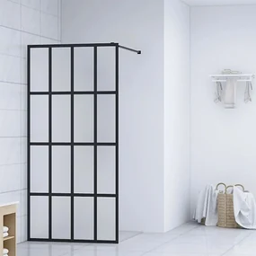 vidaXL Inloopdouchewand 118x190 cm mat gehard glas
