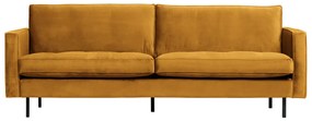BePureHome Rodeo Classic Velvet 2,5-zits Bank Gecapitonneerd Oker