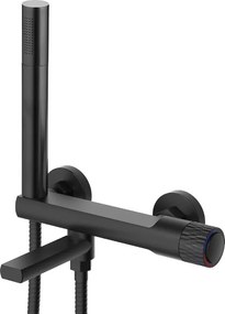 Mexen Diamond badkraan met doucheset, zwart - 71530-70