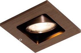 Smart inbouwspot donkerbrons draai en kantelbaar incl. Wifi GU10 50mm - Qure