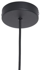 Japandi hanglamp bruin met stoffen kap 50cm  - Plu